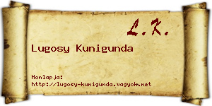 Lugosy Kunigunda névjegykártya